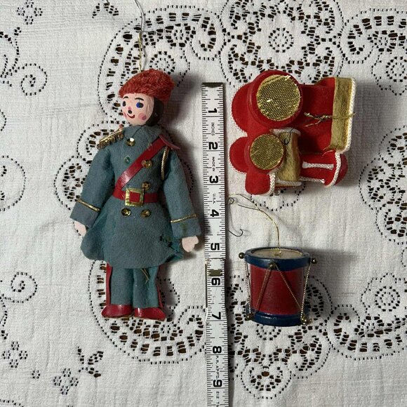 Vintage Russian felt soldier Christmas ornament plus - Picture 8 of 10